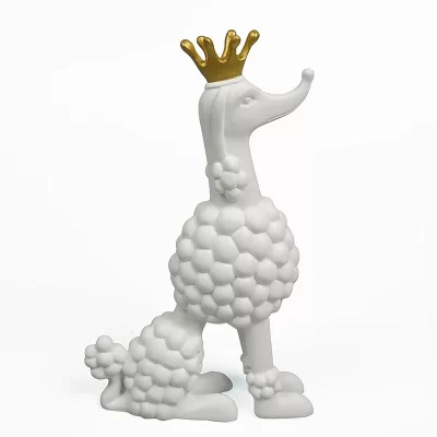 Mini Crown Poodle Figurine Statue