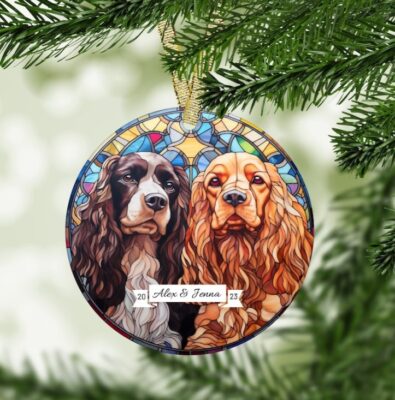 Perrsonalized Cocker Spaniel Lovers Ornament