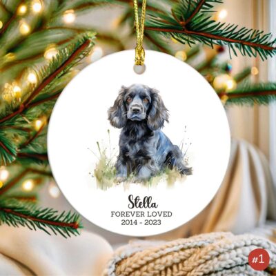 Perrsonalized Cocker Spaniel Memorial Gifts For Lovers Ornament