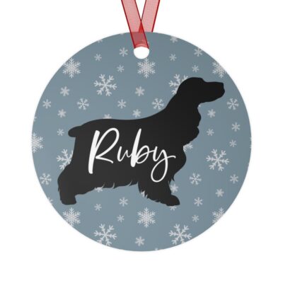 Perrsonalized Cocker Spaniel Snows Ornament