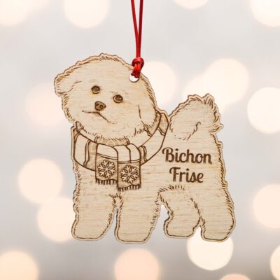 Personalised Bichon Frise Dog Decoration Ornament