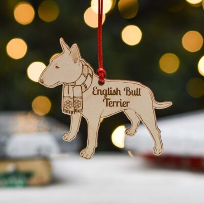 Personalised English Bull Terrier Dog Decoration Ornament