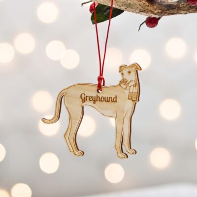 Personalised Greyhound Dog Decoration Ornament