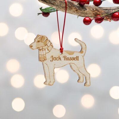 Personalised Jack Russell Dog Decoration Ornament