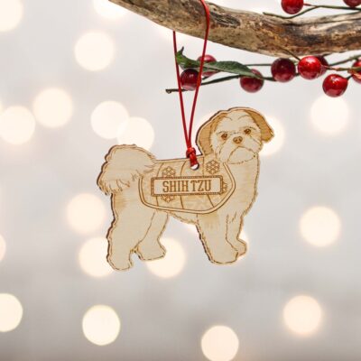 Personalised Shih Tzu Dog Decoration Ornament