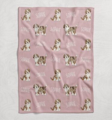 Personalized Aussiedoodle Blanket