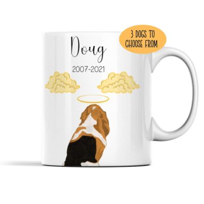 Personalized Basset Hound Memorial Mug