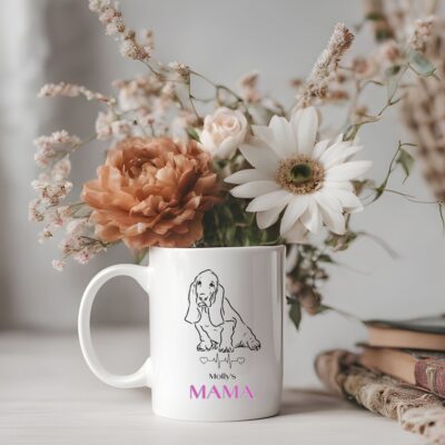 Personalized Basset Hound White Mug