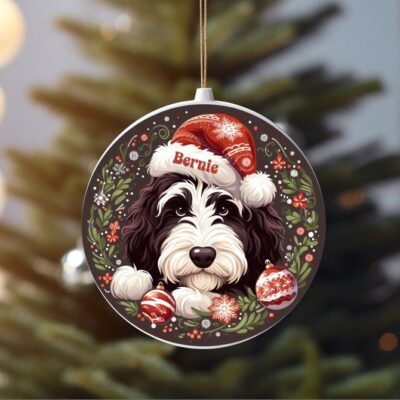 Personalized Bernedoodle Cute Ornament