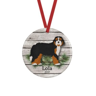 Personalized Bernedoodle Memorial Gifts Ornament