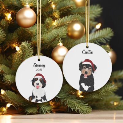 Personalized Bernedoodle Ornament