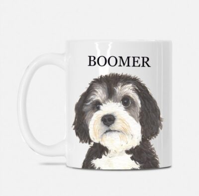 Personalized Bernedoodle Pet Portrait Coffee Mug