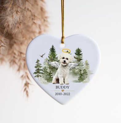 Personalized Bichon Frise Memorial Gifts Ornament