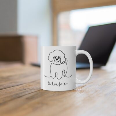 Personalized Bichon Frise Outline Mug