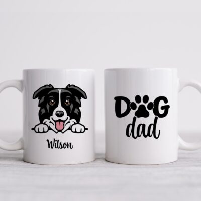 Personalized Border Collie Dad Mug