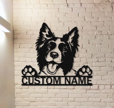 Personalized Border Collie Decor Metal Sign