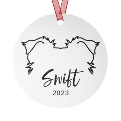 Personalized Border Collie Ears Ornament