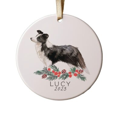 Personalized Border Collie Gifts For Lovers Ornament