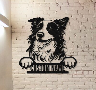 Personalized Border Collie Metal Sign