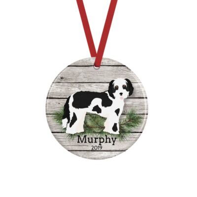 Personalized Bordoodle Ornament