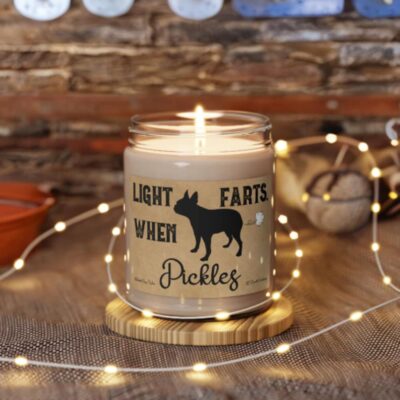 Personalized Boston Terrier Farts Candle