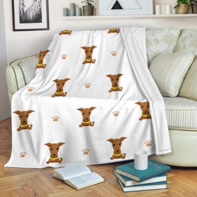 Personalized Brown Greyhound Blanket