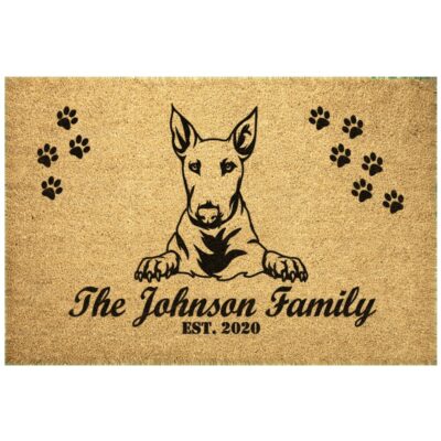 Personalized Bull Terrier Doormat