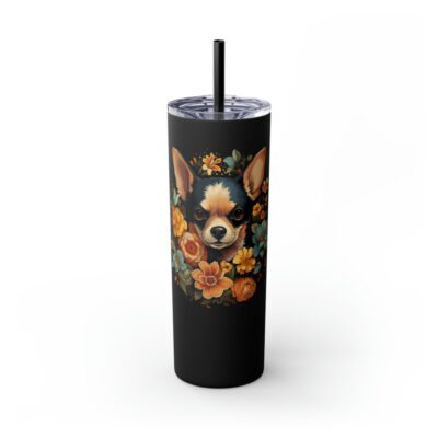 Personalized Chihuahua Vintage Flower Tumbler