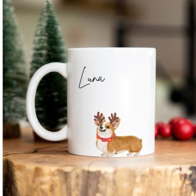 Personalized Christmas Corgi Mug - Dog Gifts Store