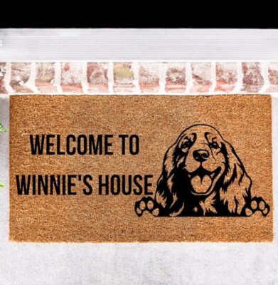 Personalized Cocker Spaniel Doormat