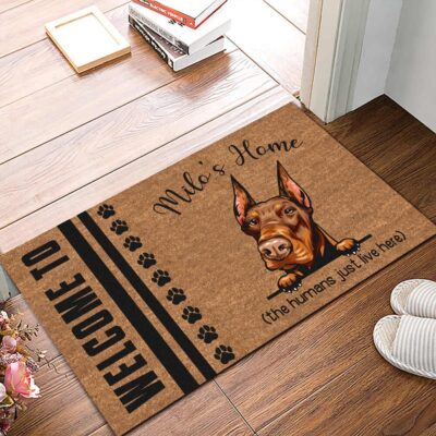 Personalized Doberman Lovers Doormat