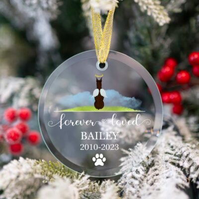 Personalized Doberman Memorial Gifts Ornament