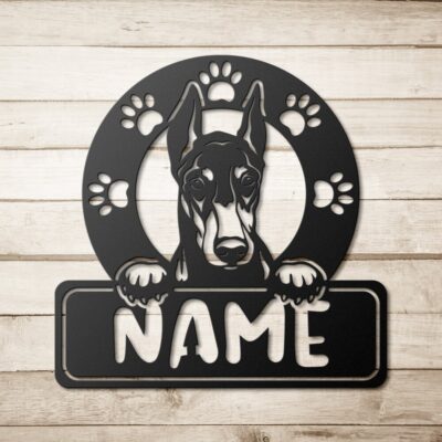 Personalized Doberman Metal Sign