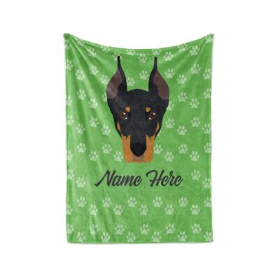 Personalized Doberman Pinscher Blanket