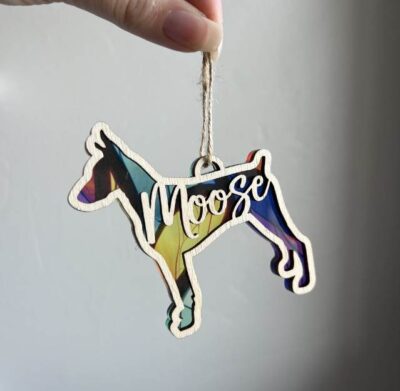 Personalized Doberman Suncatcher