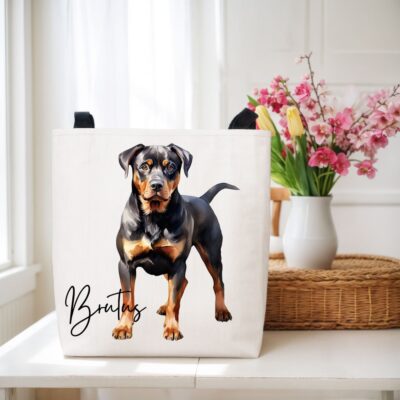 Personalized Dog Rottweiler Tote Bag