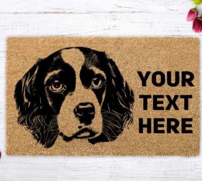 Personalized English Springer Spaniel Doormat