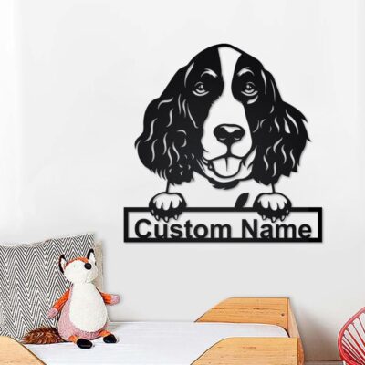 Personalized English Springer Spaniel Metal Sign