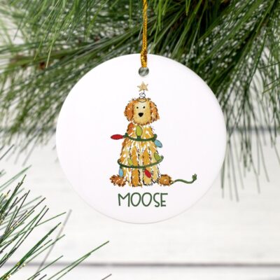 Personalized Festive Christmas Doodle Ornament