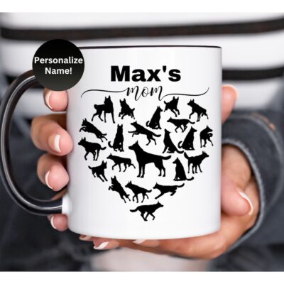 Personalized German Shepherd Heart Mug