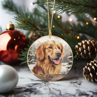 Personalized Golden Retriever Keepsake Ornament