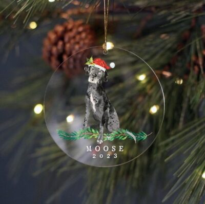 Personalized Great Dane Christmas Ornament