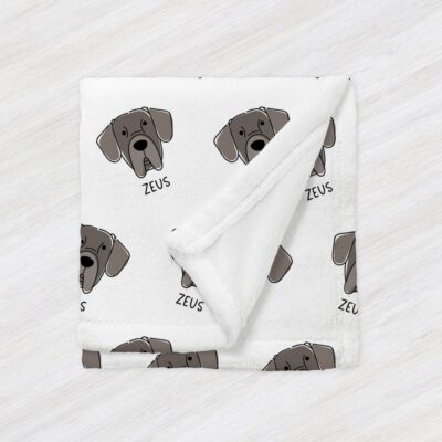 Personalized Great Dane Dog Blanket