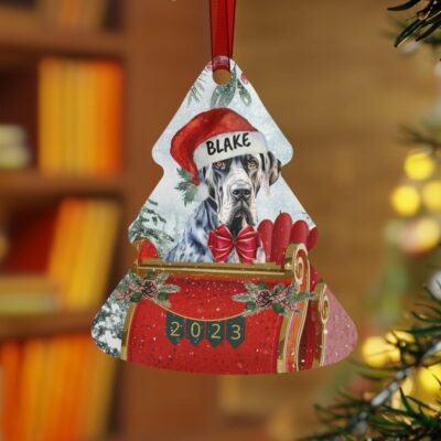 Personalized Great Dane Dog Christmas Ornament