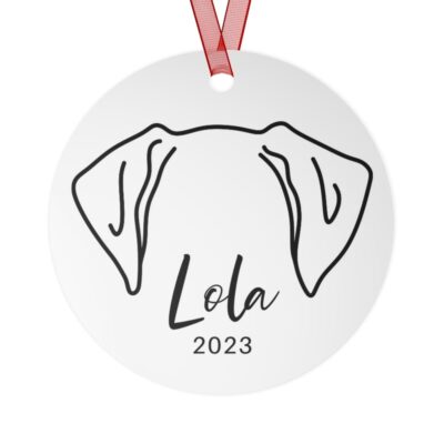 Personalized Great Dane Ears Ornament