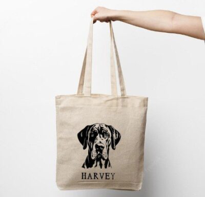 Personalized Great Dane Lovers Tote Bag