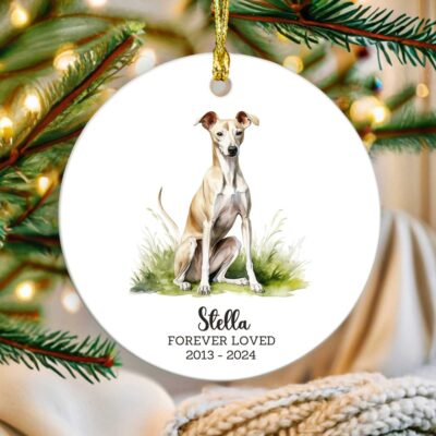 Personalized Greyhound Memorial Ornament