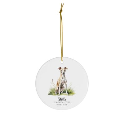 Personalized Greyhound Memorial Ornament