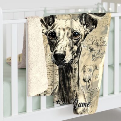 Personalized Greyhound Vinatge Blanket