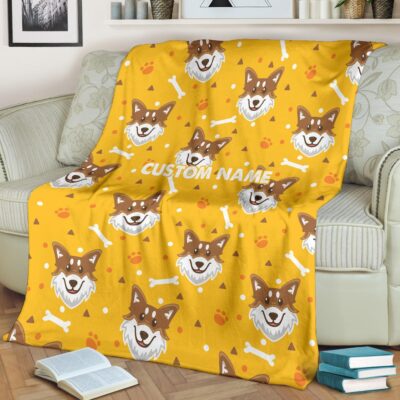 Personalized Husky Cute Blanket